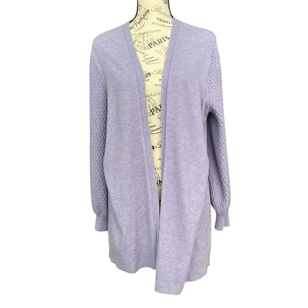 Lane Bryant Lavender Open Front Cardigan in size 14/16